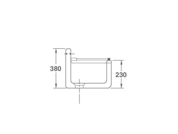 Arboles UK - Cl0200010 - Cleaner Sink - Side Dimensions